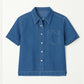 Chemise en jeans manche courte