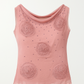Haut rose poudré à fleur et strass