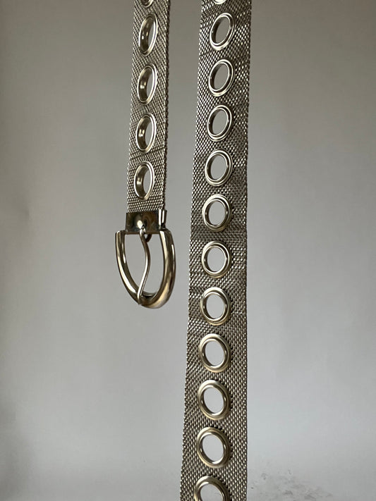 Ceinture vintage argentée