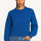 Pull vintage bleu
