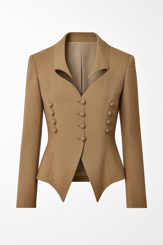 Blazer vintage marron cintré
