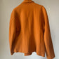 Blazer vintage croisé orange en laine