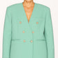 Blazer oversize croisé vert pastel