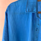 Chemise vintage bleu tissu irisée
