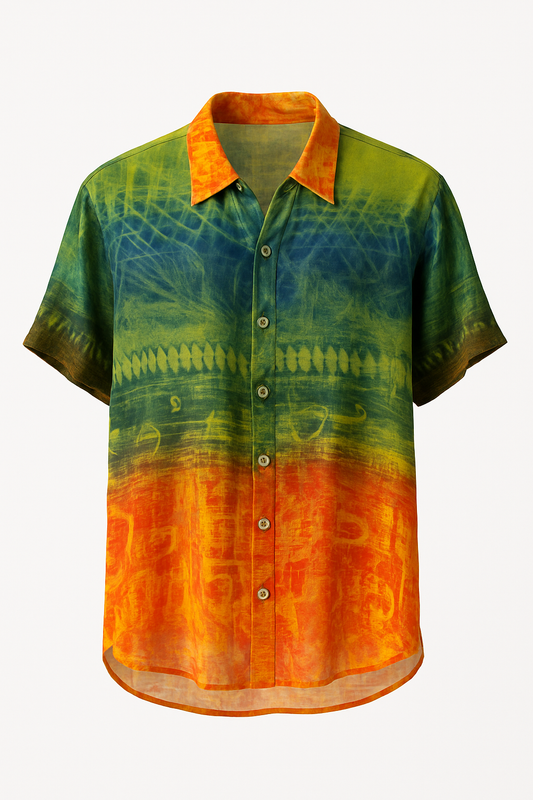 Chemise vintage colorée à motif