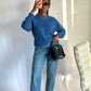 Pull vintage bleu