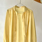 Chemise vintage jaune pastel