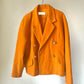 Blazer vintage croisé orange en laine