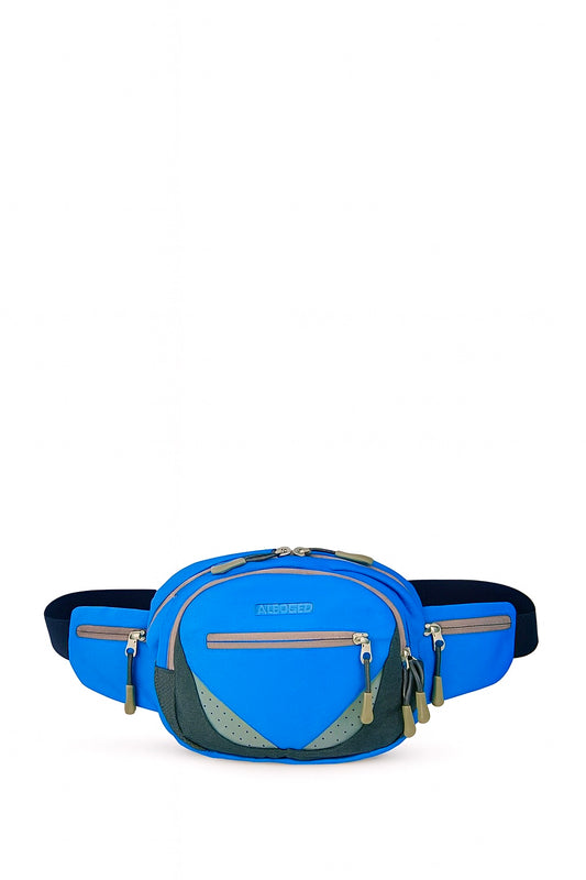 Sac de fripe bleu en bandoulière