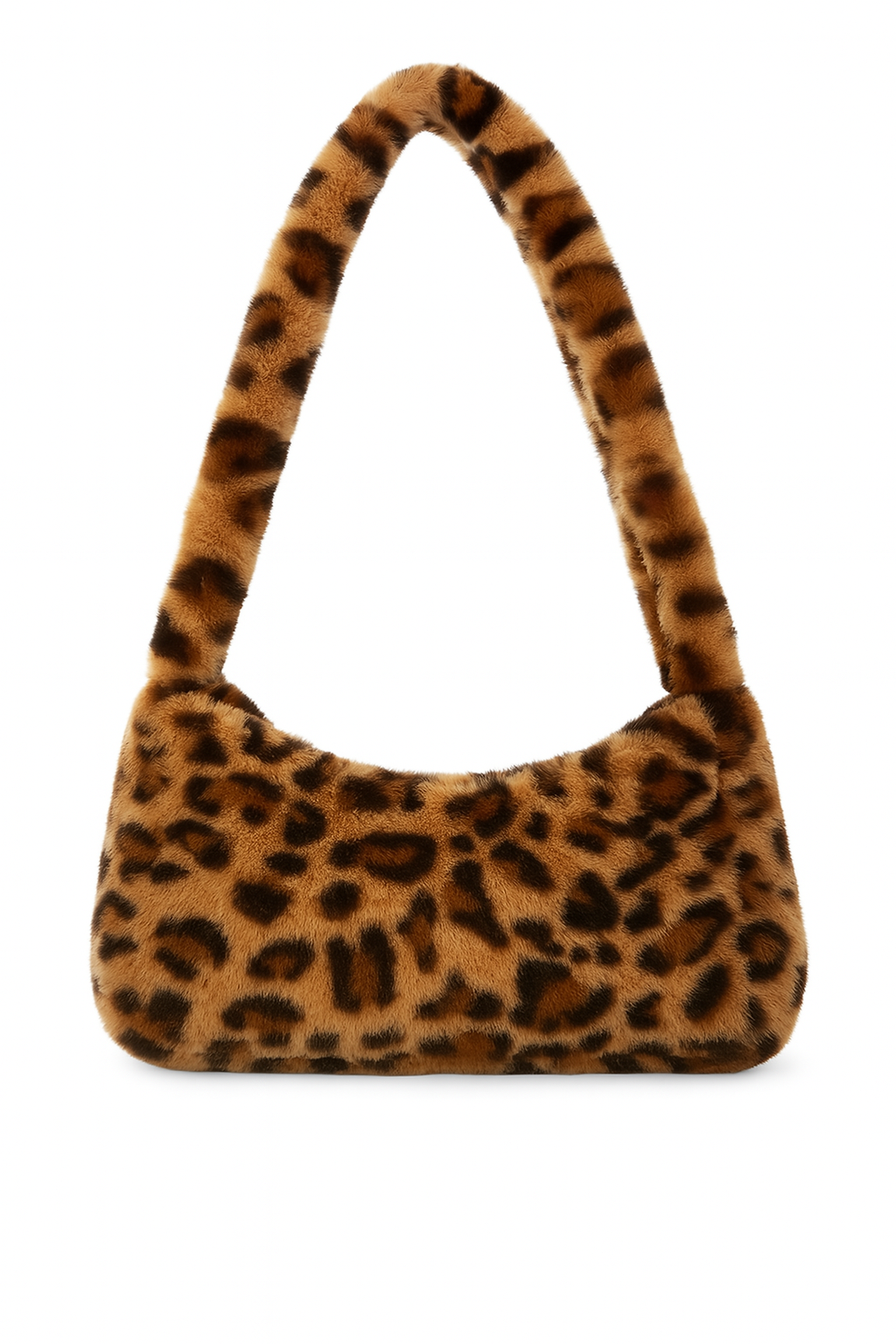 Sac à main en fourrure à motif léopard