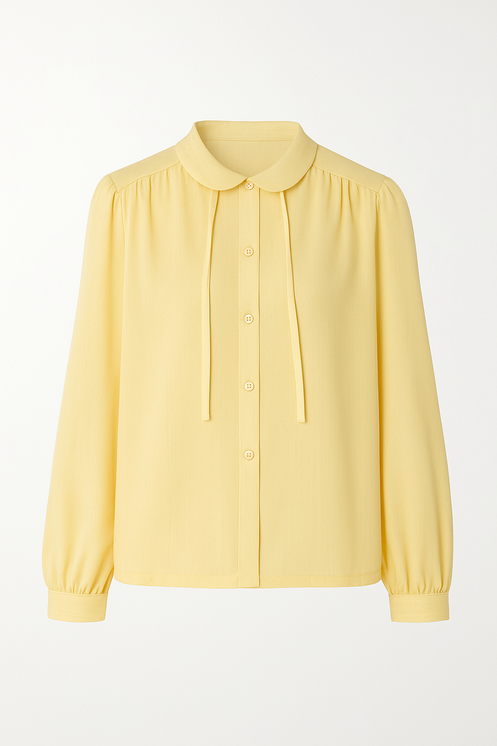 Chemise vintage jaune pastel