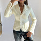 Blazer vintage blanc crème cintré