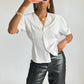Chemise vintage blanche manche bouffante