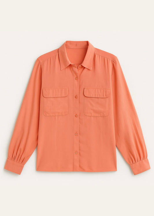 Chemise vintage corail