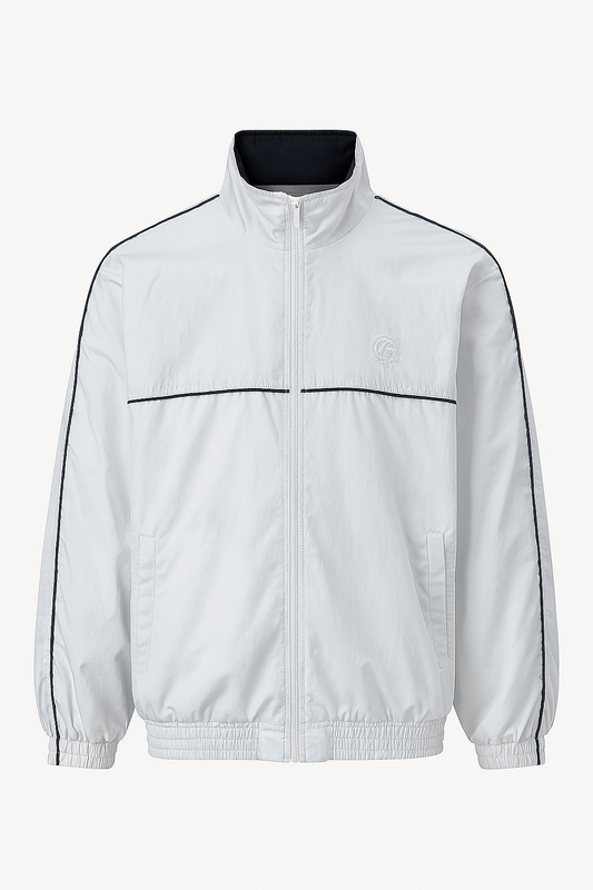 Gilet sportwear blanc oversize