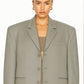 Blazer oversize gris clair