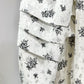 Chemise vintage blanche manche ballon à motif