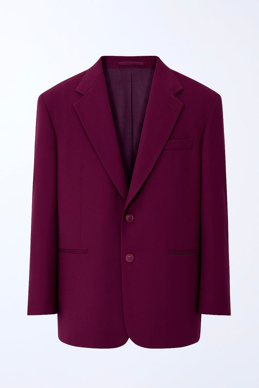 Blazer oversize rouge bordeaux