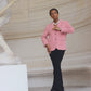 Blazer vintage rose poudré