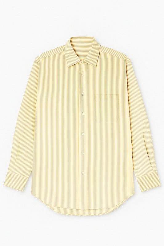 Chemise oversize jaune à rayure