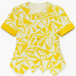 Veste vintage cintrée à motif jaune et blanc