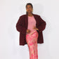Blazer oversize rouge bordeaux
