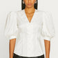 Chemise vintage blanche manche bouffante
