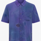Chemise vintage oversize violet à motif