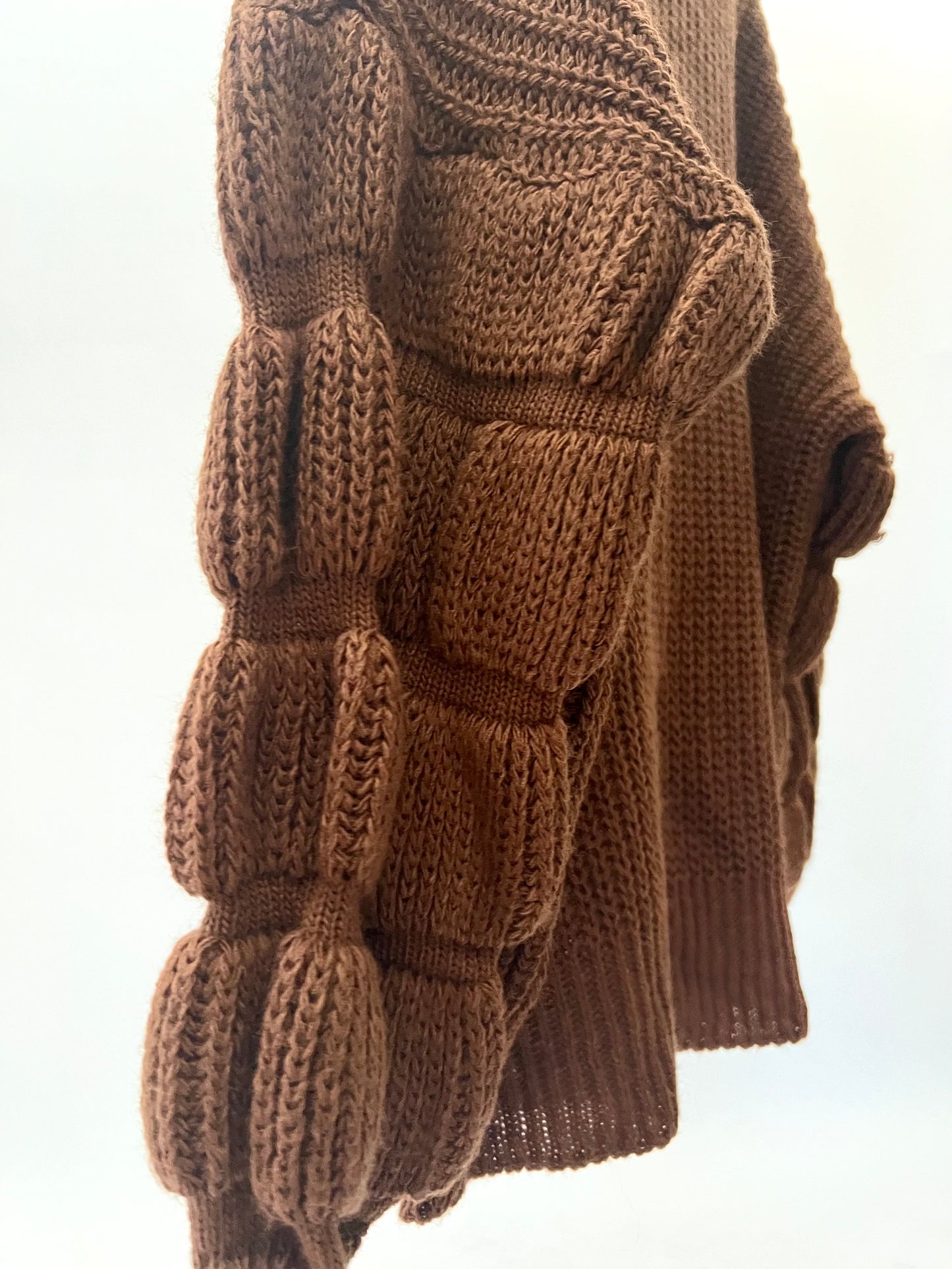 Pull col roulé oversize marron