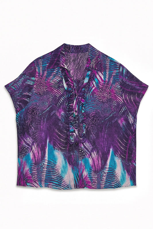 Chemise vintage oversize multicolore