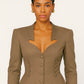 Blazer vintage marron cintré