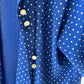Chemise vintage bleu à pois