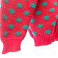 Pull col roulé vintage rose à pois