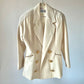 Blazer croisé vintage blanc crème