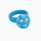 Bague vintage bleu clair ronde à strass