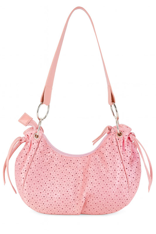 Sac à main vintage rose satinée