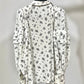 Chemise vintage blanche manche ballon à motif