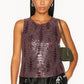 Top à sequin mauve
