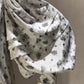 Chemise vintage blanche manche ballon à motif