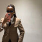 Blazer vintage marron cintré