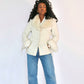 Manteau blanc en fourrure