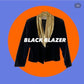 Veste en velour noir à col doré